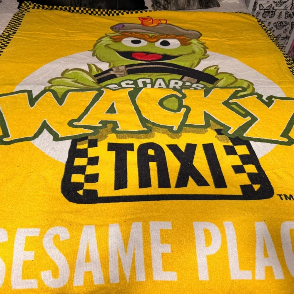 Wacky Taxi Yellow Beach Towel 54